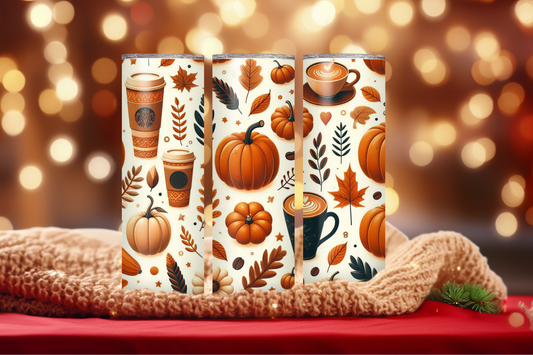 Fall Pumpkin 20oz Skinny Tumbler