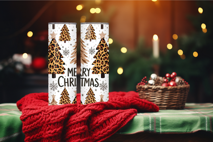 Merry Christmas Feat. Trees 20oz Skinny Tumbler