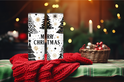 Merry Christmas Feat. Trees 20oz Skinny Tumbler