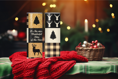 It's a Plaid Deer Christmas 20oz Skinny Tumbler