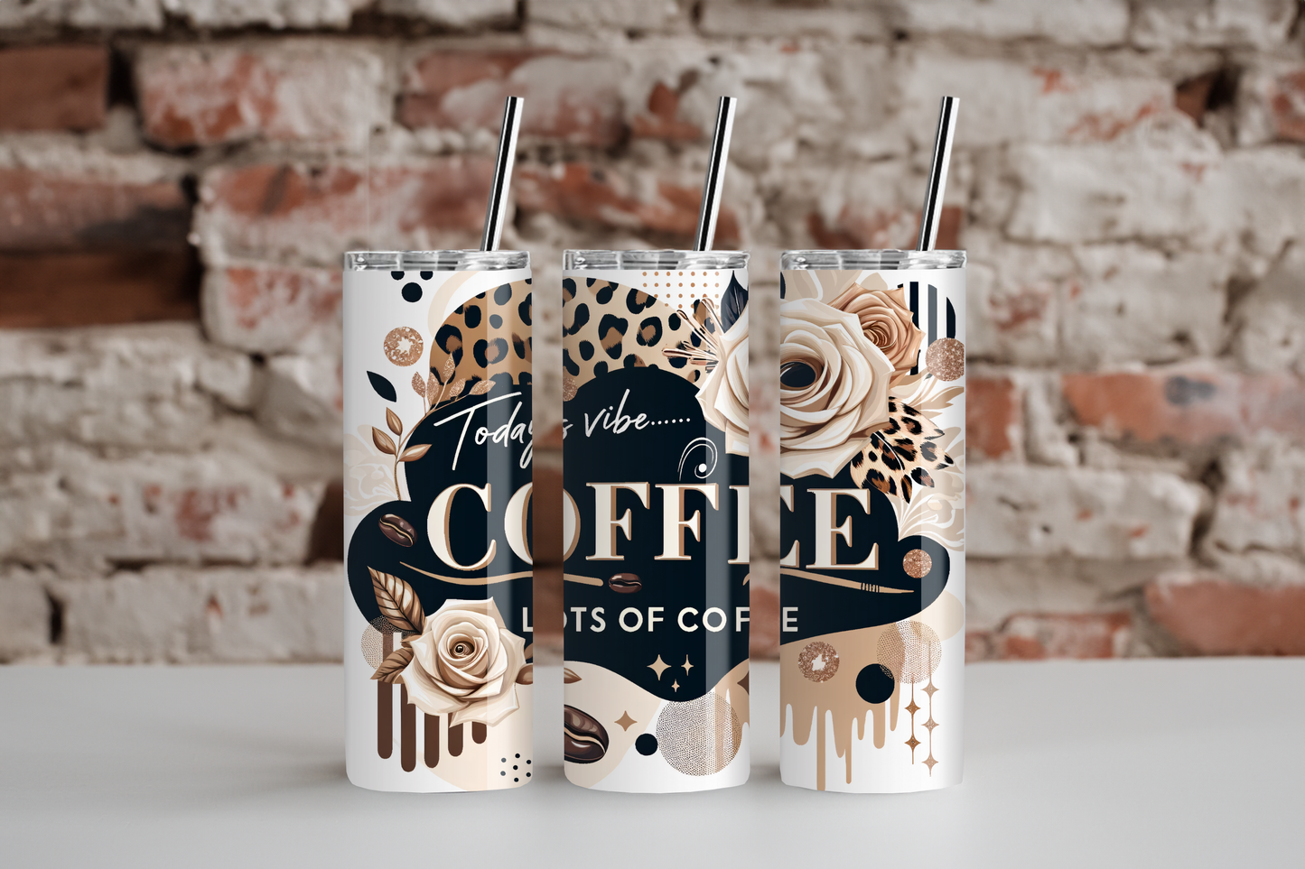 Coffee Vibes 20oz Skinny Tumbler