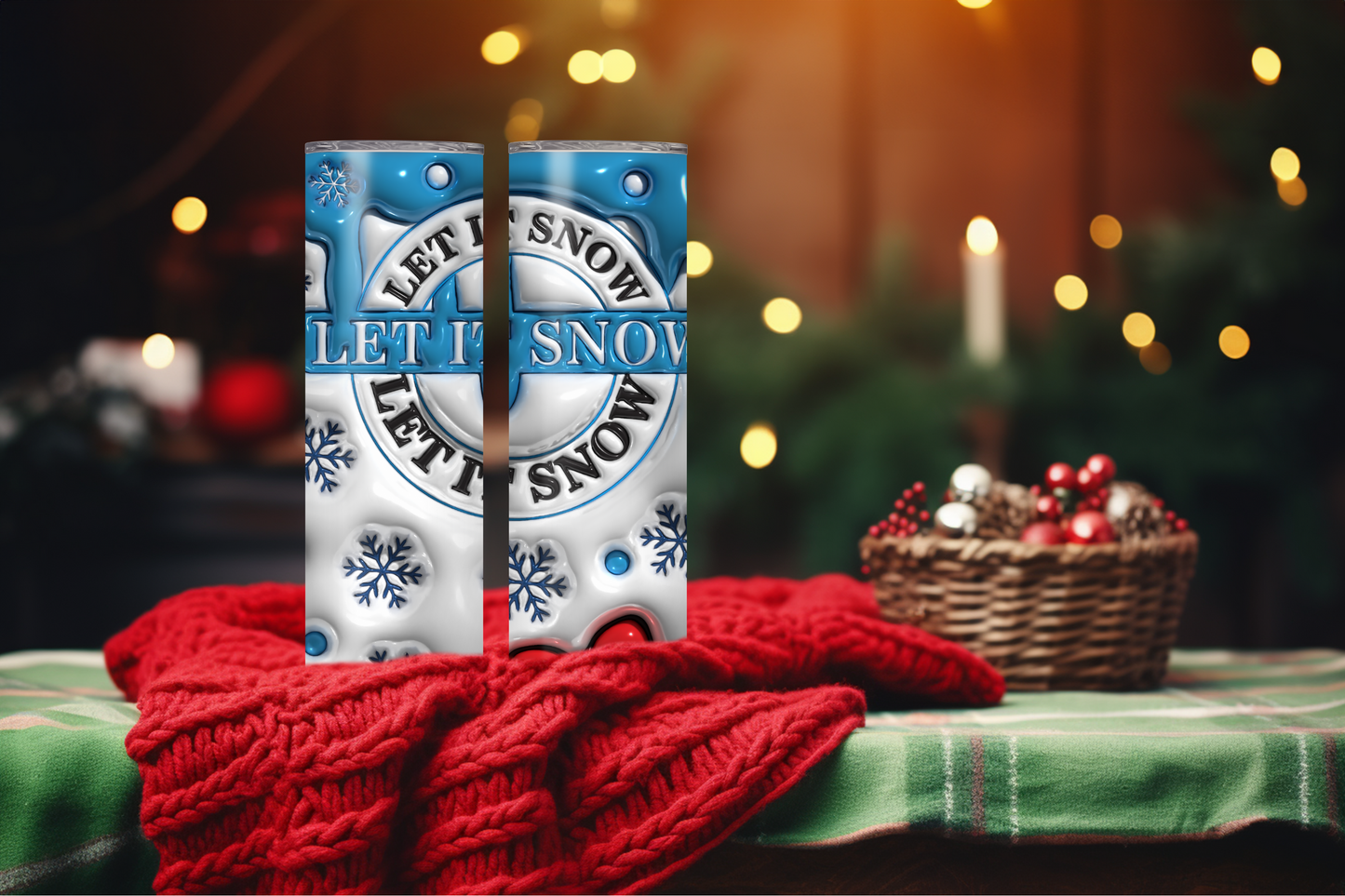 Let it Snow 20oz Skinny Tumbler