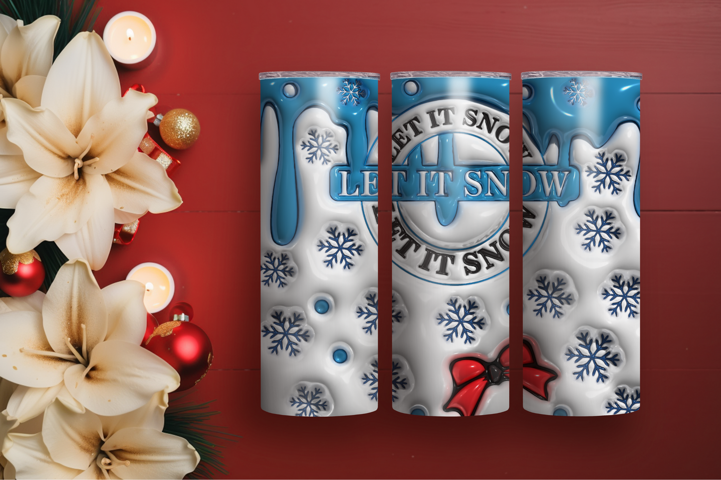 Let it Snow 20oz Skinny Tumbler