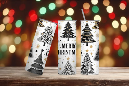 Merry Christmas Feat. Trees 20oz Skinny Tumbler