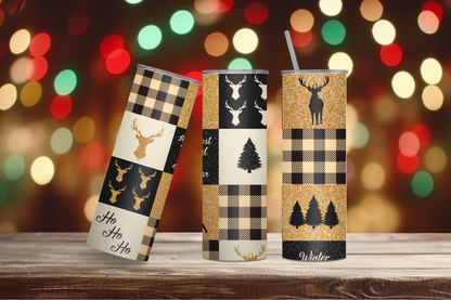 It's a Plaid Deer Christmas 20oz Skinny Tumbler