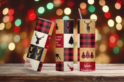 It's a Plaid Deer Christmas 20oz Skinny Tumbler