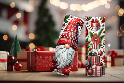 Gnome Christmas 20oz Skinny Tumbler