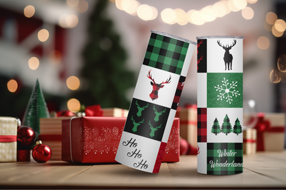 It's a Plaid Deer Christmas 20oz Skinny Tumbler