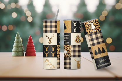 It's a Plaid Deer Christmas 20oz Skinny Tumbler