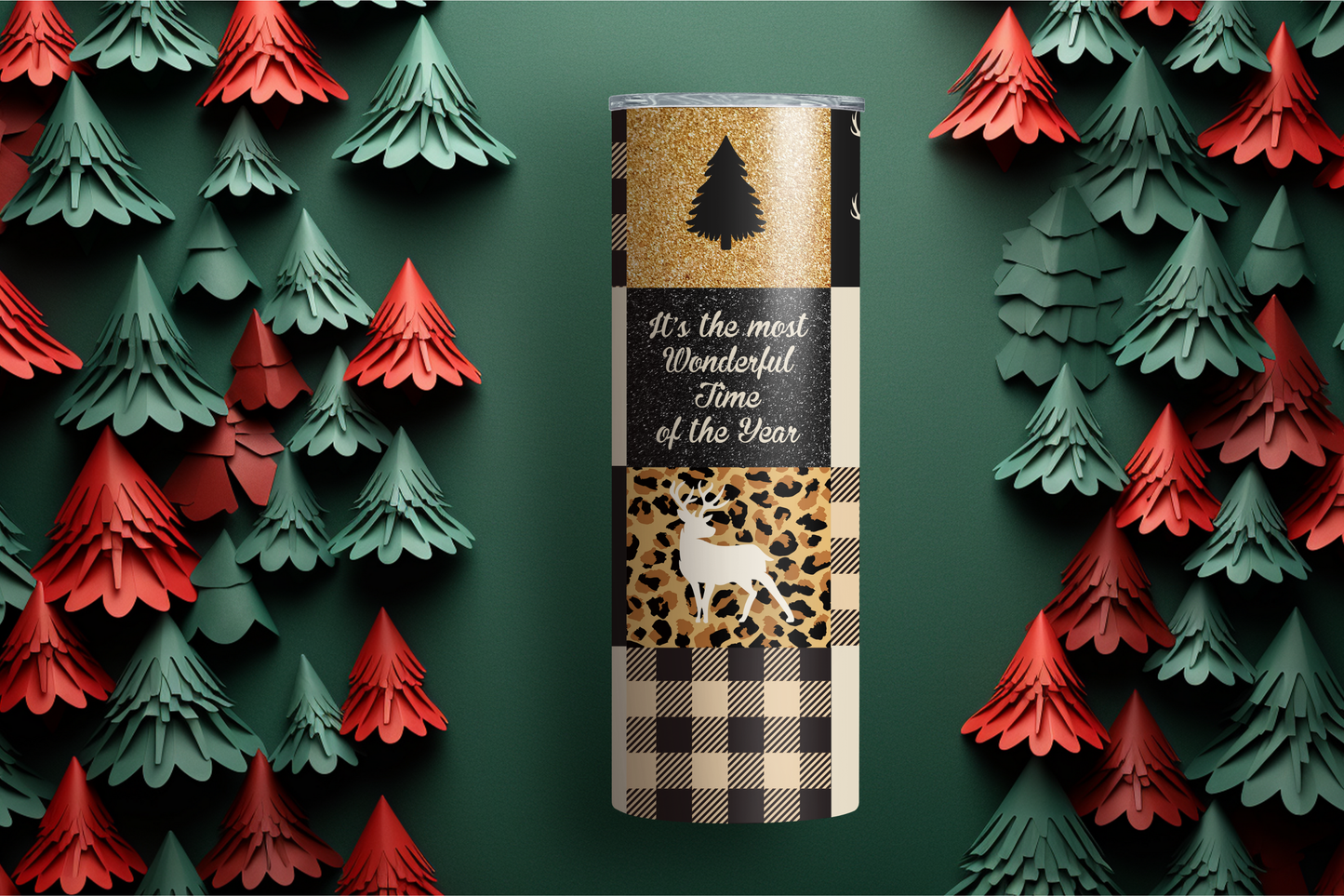 It's a Plaid Deer Christmas 20oz Skinny Tumbler