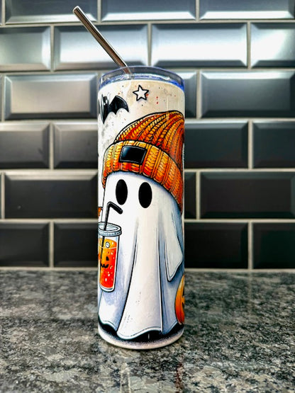 Cozy Ghost 20oz Skinny Tumbler