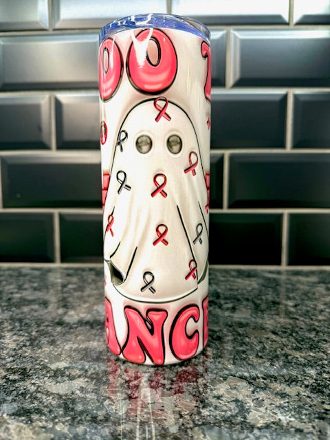 Boo To Cancer 20oz Skinny Tumbler